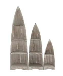 Set of 3 Coastal Wood Shelving Unit - Olivia & May Brown -Bookshelves Sales Shop unnamed file 3238