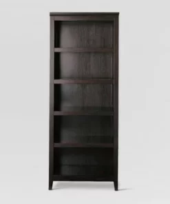 72" Carson 5 Shelf Bookcase - Threshold™ Walnut Brown - Espresso Brown