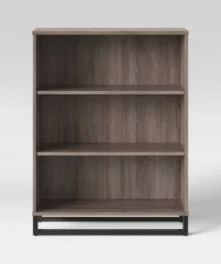 Mixed Material 3 Shelf Bookcase - Room Essentials™ Gray -Bookshelves Sales Shop unnamed file 3318