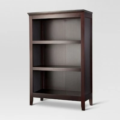48" Carson 3 Shelf Bookcase - Threshold Espresso 7 48" Carson 3 Shelf Bookcase - Threshold Espresso - Image 5