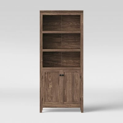 72" Carson 5 Shelf Bookcase with Doors - Threshold White 13 72" Carson 5 Shelf Bookcase with Doors - Threshold White - Image 11