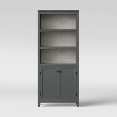 72" Carson 5 Shelf Bookcase with Doors - Threshold White 14 72" Carson 5 Shelf Bookcase with Doors - Threshold White - Image 12