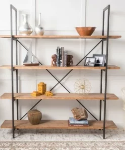 Septima 79" 4-Shelf Antique Bookcase - Antique - Christopher Knight Home