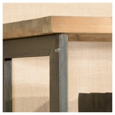 Perth 68.5" 5-Shelf Industrial Bookcase Antique - Christopher Knight Home 5 Perth 68.5" 5-Shelf Industrial Bookcase Antique - Christopher Knight Home - Image 3