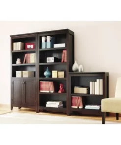 36" Carson 2 Shelf Bookcase - Threshold Black