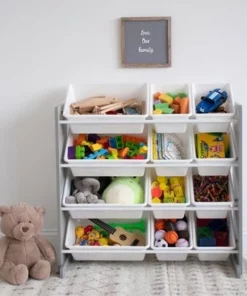 Toy Storage Organizer with Storage Bins Gray - Humble Crew -Bookshelves Sales Shop unnamed file 338