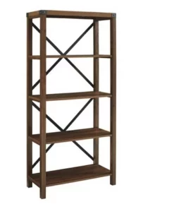 Sophie Rustic Farmhouse X Frame Bookshelf - Saracina Home Gray Wash -Bookshelves Sales Shop unnamed file 3381