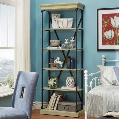 84" Belvidere 5 Shelf Narrow Bookshelf - Inspire Q Ivory White 3 84" Belvidere 5 Shelf Narrow Bookshelf - Inspire Q Ivory White