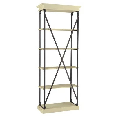 84" Belvidere 5 Shelf Narrow Bookshelf - Inspire Q Ivory White 5 84" Belvidere 5 Shelf Narrow Bookshelf - Inspire Q Ivory White - Image 3