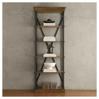 84" Belvidere 5 Shelf Narrow Bookshelf - Inspire Q Ivory White 6 84" Belvidere 5 Shelf Narrow Bookshelf - Inspire Q Ivory White - Image 4