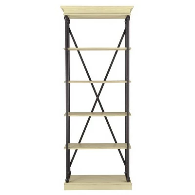84" Belvidere 5 Shelf Narrow Bookshelf - Inspire Q Ivory White 7 84" Belvidere 5 Shelf Narrow Bookshelf - Inspire Q Ivory White - Image 5