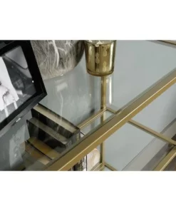 71" International Luxury Bookshelf Satin Gold Finish - Sauder -Bookshelves Sales Shop unnamed file 3399