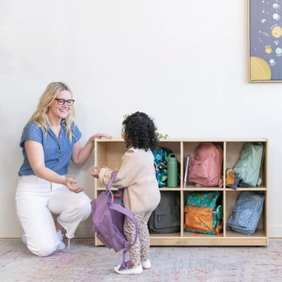 ECR4Kids Birch 8-Compartment School Cubby Storage, Kids Wood Shelf Organizer 6 ECR4Kids Birch 8-Compartment School Cubby Storage, Kids Wood Shelf Organizer - Image 4