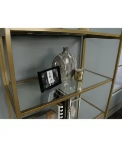 71" International Luxury Bookshelf Satin Gold Finish - Sauder -Bookshelves Sales Shop unnamed file 3400