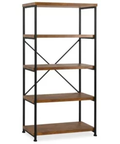 Best Choice Products 5-Tier Rustic Industrial Bookshelf Display Décor Accent w/ Metal Frame, Wood Shelves -Bookshelves Sales Shop unnamed file 3417