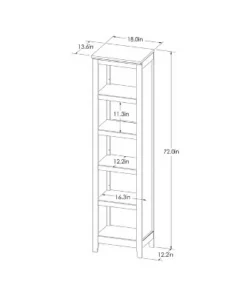 72" Carson Narrow Bookcase - Threshold™ Rustic -Bookshelves Sales Shop unnamed file 3427