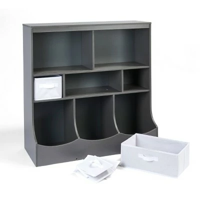 Badger Basket Combo Bin Storage Unit with 3 Baskets Charcoal 7 Badger Basket Combo Bin Storage Unit with 3 Baskets Charcoal - Image 5