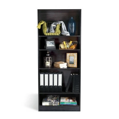 64.8" Oskar 5 Shelf Bookcase - Atlantic Espresso 6 64.8" Oskar 5 Shelf Bookcase - Atlantic Espresso - Image 4