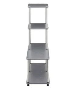 41.75" Designs2Go 4 Tier Multi Shelf L Bookshelf - Breighton Home Black -Bookshelves Sales Shop unnamed file 3476