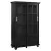Capewood Bookcase with Sliding Glass Doors 51" - Room & Joy Black -Bookshelves Sales Shop unnamed file 3497