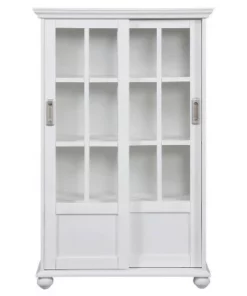 Capewood Bookcase with Sliding Glass Doors 51" - Room & Joy Black -Bookshelves Sales Shop unnamed file 3506