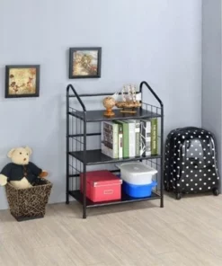 Metal Book Shelf Black - Ore International