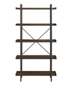 68" 5 Tray Shelf Urban Pipe X Back Bookshelf - Saracina Home Driftwood -Bookshelves Sales Shop unnamed file 3519