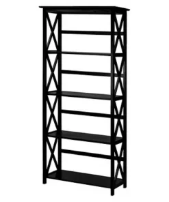 Montego 5-Shelf Bookcase - Flora Home White -Bookshelves Sales Shop unnamed file 3546