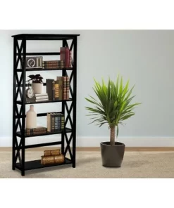 Montego 5-Shelf Bookcase - Flora Home White -Bookshelves Sales Shop unnamed file 3547
