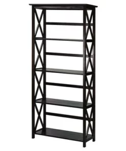 Montego 5-Shelf Bookcase - Flora Home White -Bookshelves Sales Shop unnamed file 3551