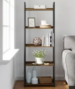 67" Annabelle 5 Tier Ladder Bookcase - Brookside Home Black/white -Bookshelves Sales Shop unnamed file 3556