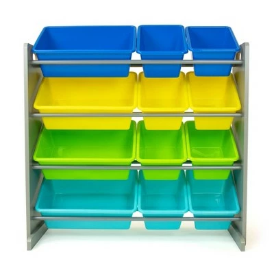 Elements Toy Storage Organizer with 12 Storage Bins - Humble Crew 6 Elements Toy Storage Organizer with 12 Storage Bins - Humble Crew - Image 4