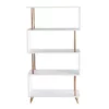 60.5" Bucklon Assymetrical Etagere White/Champagne - Aiden Lane -Bookshelves Sales Shop unnamed file 3563
