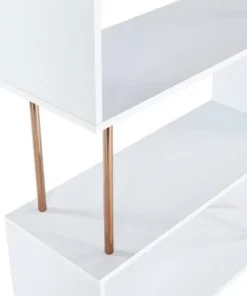 60.5" Bucklon Assymetrical Etagere White/Champagne - Aiden Lane -Bookshelves Sales Shop unnamed file 3567