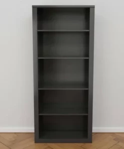 72" Elaine 5 Shelf Standard Bookcase - Brookside Home Dark Gray -Bookshelves Sales Shop unnamed file 3582