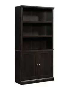 5 Shelf Bookcase with Doors - Sauder Black -Bookshelves Sales Shop unnamed file 3609