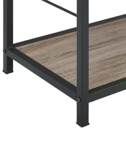 63" Rustic Industrial Farmhouse 4 Shelf Tall Bookshelf - Saracina Home Barnwood