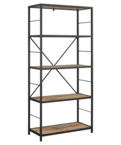 63" Rustic Industrial Farmhouse 4 Shelf Tall Bookshelf - Saracina Home Barnwood -Bookshelves Sales Shop unnamed file 3621