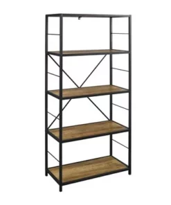 63" Rustic Industrial Farmhouse 4 Shelf Tall Bookshelf - Saracina Home Barnwood -Bookshelves Sales Shop unnamed file 3623