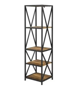 61" Modern Farmhouse X Frame Metal and Wood Media Bookshelf - Saracina Home Driftwood 23 61" Modern Farmhouse X Frame Metal and Wood Media Bookshelf - Saracina Home Driftwood -Bookshelves Sales Shop unnamed file 3639