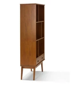 Tierney Solid Hardwood Mid Century Wide Bookcase and Storage Unit - Wyndenhall Teak -Bookshelves Sales Shop unnamed file 3662