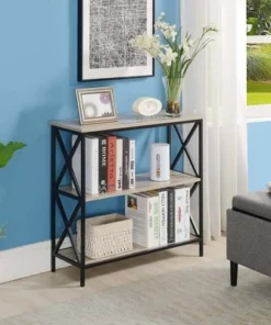 29.75" Tucson 3 Tier Bookcase - Breighton Home Sandstone