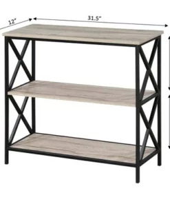 29.75" Tucson 3 Tier Bookcase - Breighton Home Sandstone -Bookshelves Sales Shop unnamed file 3679