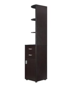 70.75" Julisse 3 Shelf Corner Bookcase - miBasics Walnut Oak