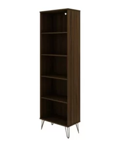 Rockefeller 5 Shelf Bookcase - Manhattan Comfort Brown -Bookshelves Sales Shop unnamed file 3696