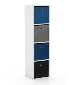 4.25" Utility Bookcase Tower with 4 Fabric Bins - Buylateral White/pink 10 4.25" Utility Bookcase Tower with 4 Fabric Bins - Buylateral White/pink -Bookshelves Sales Shop unnamed file 370