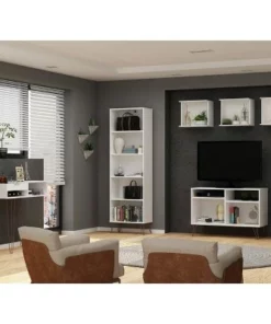 Rockefeller 5 Shelf Bookcase - Manhattan Comfort Brown -Bookshelves Sales Shop unnamed file 3702