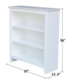 Shaker Bookshelf - International Concepts White -Bookshelves Sales Shop unnamed file 3712