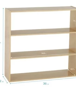 ECR4Kids Birch Streamline 2-Shelf Storage Cabinet without Back