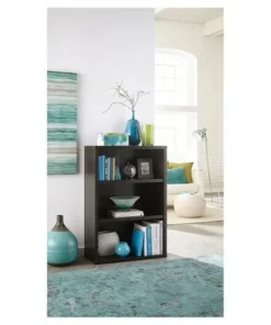 44.28" 3 Shelf Bookshelf Black/Walnut - ClosetMaid